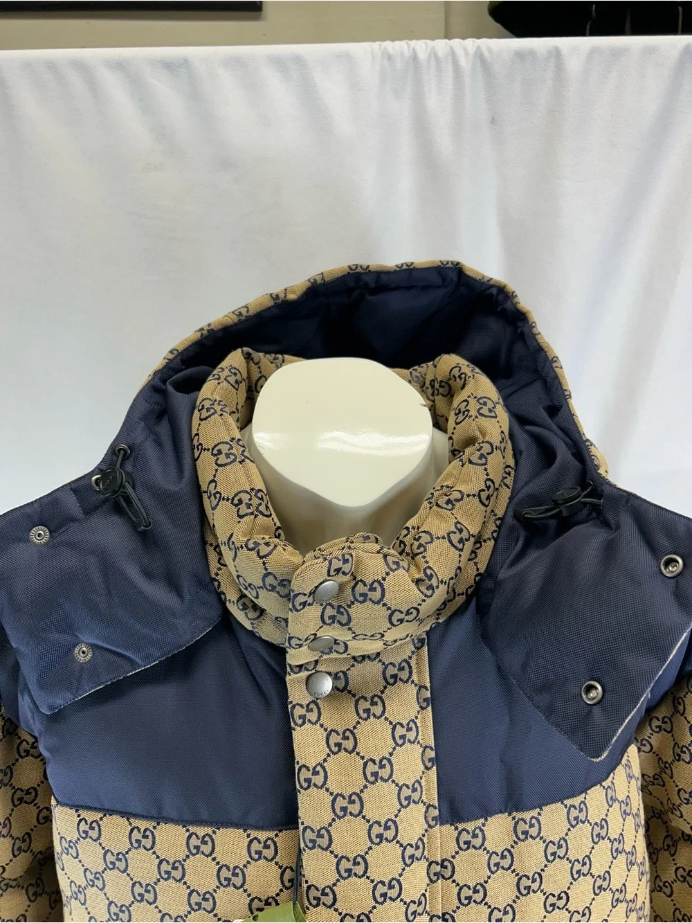Gucci Gg Canvas Goose Down Jacket